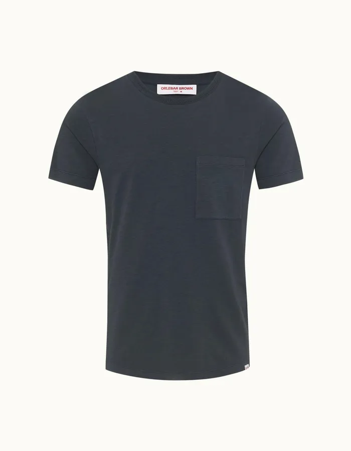 Men Orlebar Brown TShirts Ob Classic Tee Baltic Blue