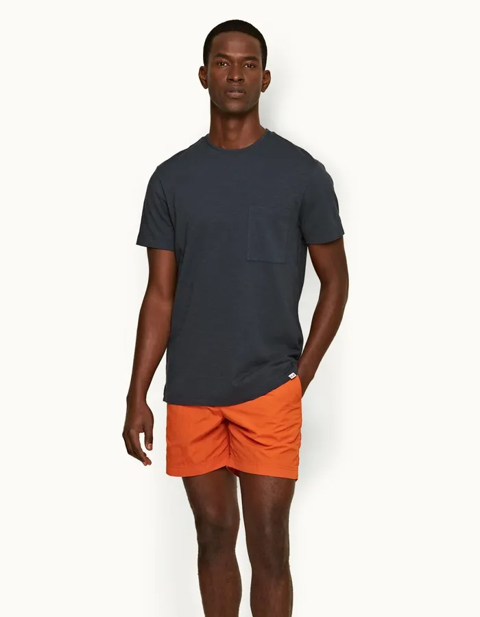 Men Orlebar Brown TShirts Ob Classic Tee Baltic Blue
