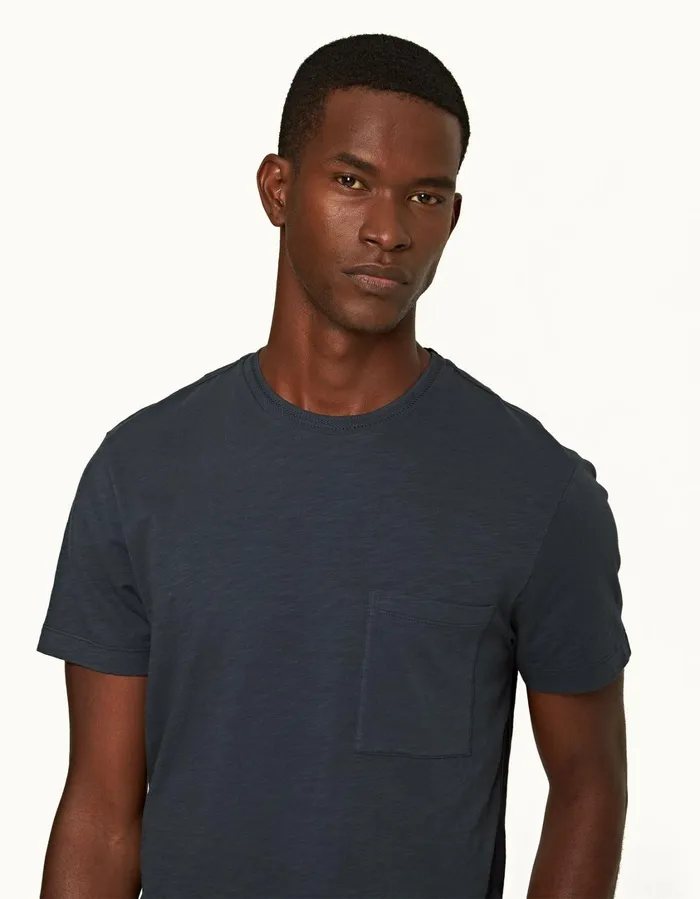Men Orlebar Brown TShirts Ob Classic Tee Baltic Blue