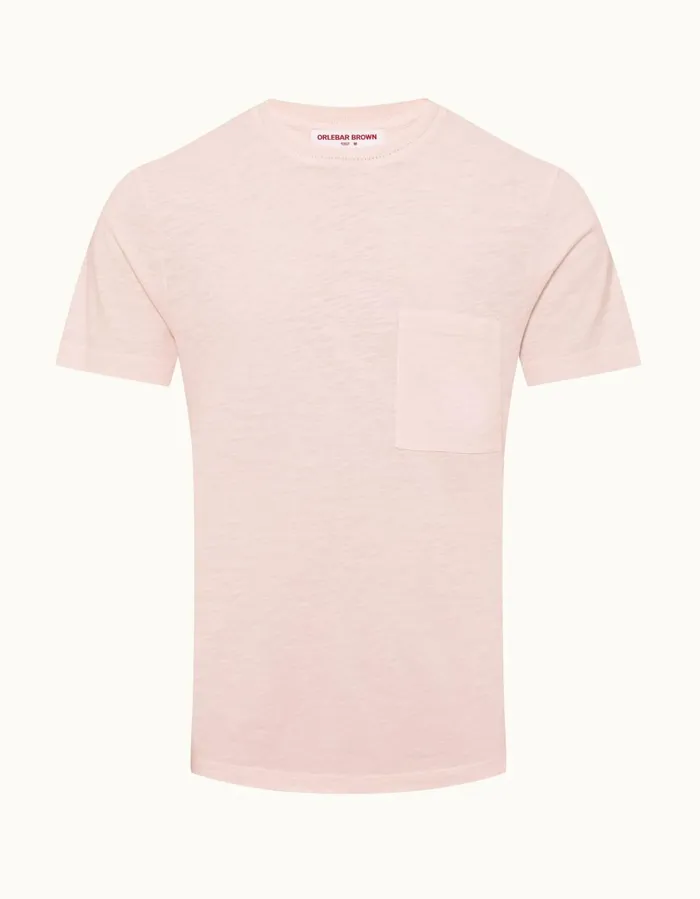 Men Orlebar Brown TShirts Ob Classic Tee Rose