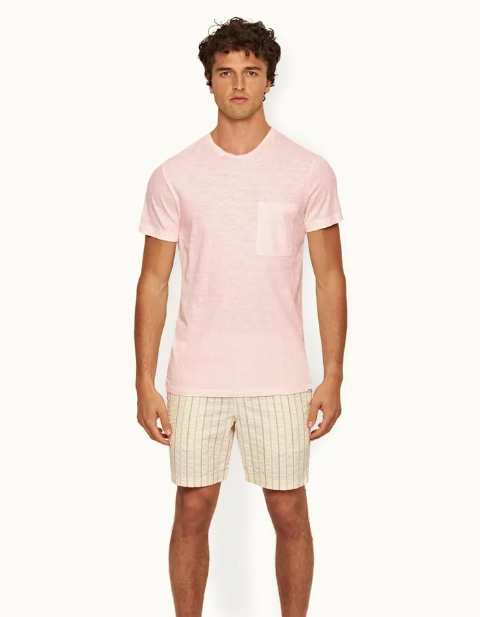 Men Orlebar Brown TShirts Ob Classic Tee Rose