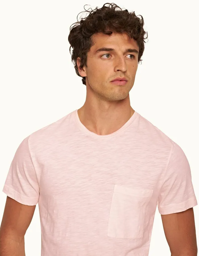 Men Orlebar Brown TShirts Ob Classic Tee Rose