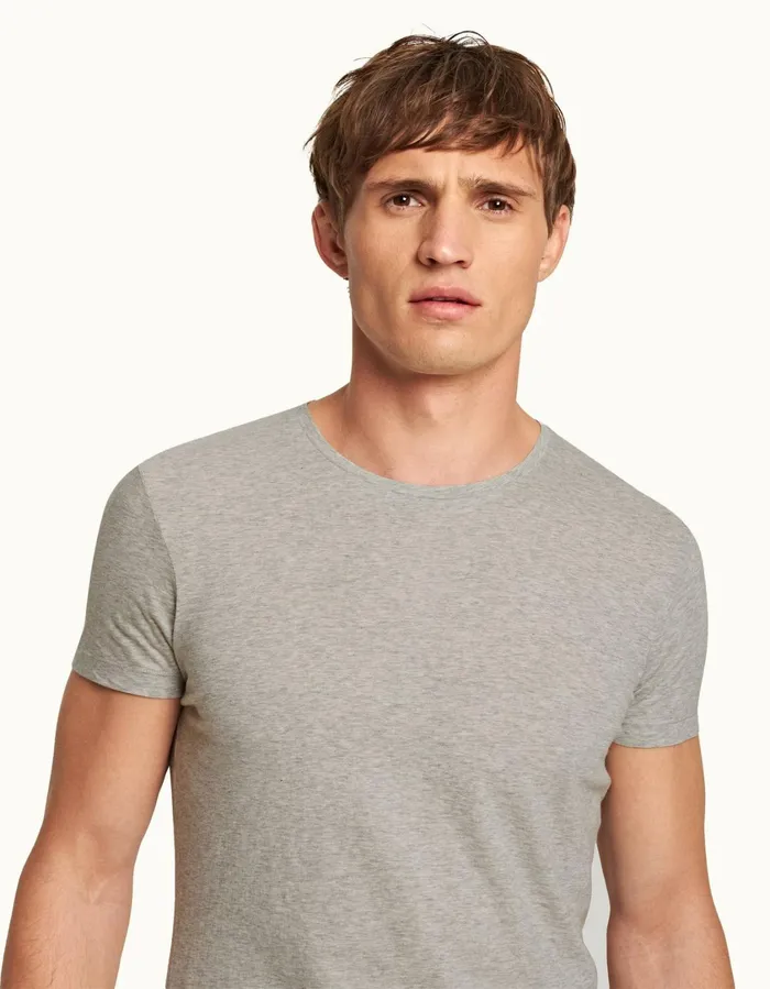 Men Orlebar Brown TShirts ObT Mid Grey Melange