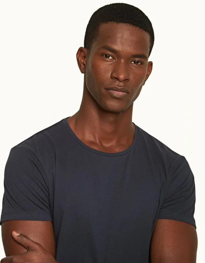 Men Orlebar Brown TShirts ObT Silk Night Iris
