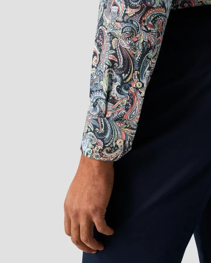 Men Paisley Signature Twill Shirt Colored Eton Dress Shirts Men Paisley Signature Twill Shirt Colored Eton Dress Shirts