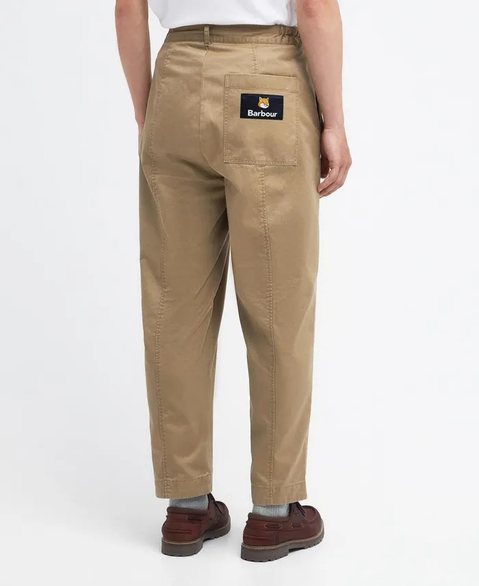 Men Pants Barbour X Maison Kitsun Cargo Trousers Uniform Green Men Pants Barbour X Maison Kitsun Cargo Trousers Uniform Green