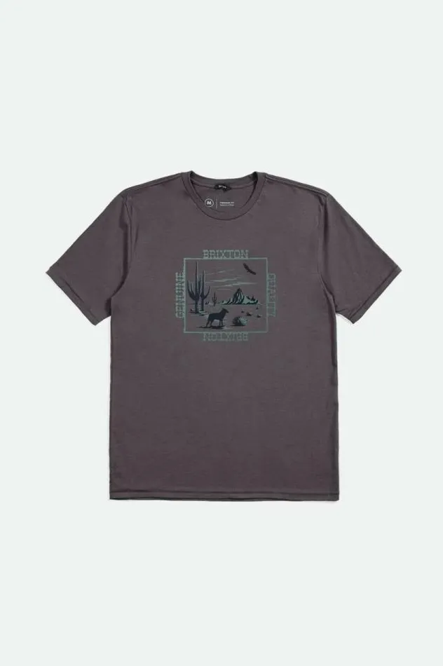 Men Prescott SS Tailored Tee Charcoal Brixton TShirts