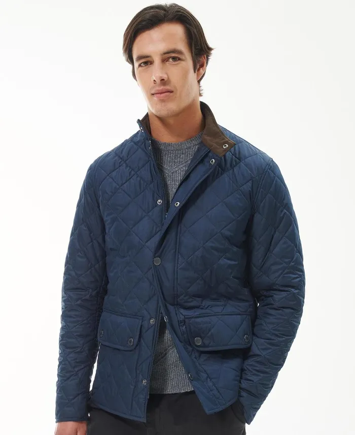 Men Quilted Jackets Barbour Lowerdale Quilted Jacket Classic Black