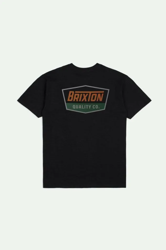 Men Regal SS Standard TShirt Blackrust Brixton TShirts