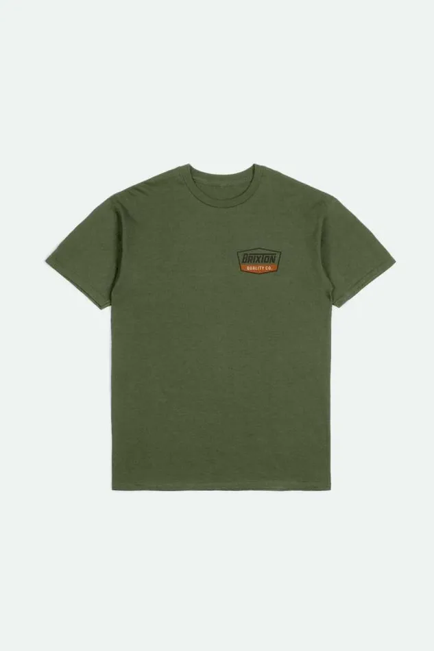 Men Regal SS Standard TShirt Ivy Greenwashed Blackrust Brixton TShirts