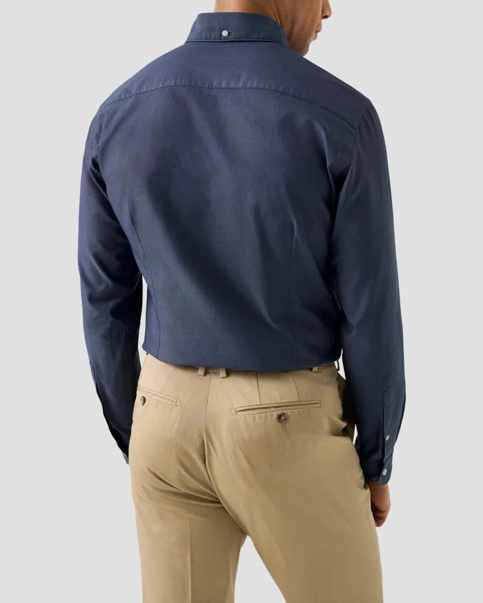 Men Royal Oxford Shirt Blue Eton Casual Shirts