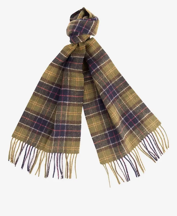 Men Scarves and Handkerchiefs Barbour Tartan Lambswool Scarf Classic