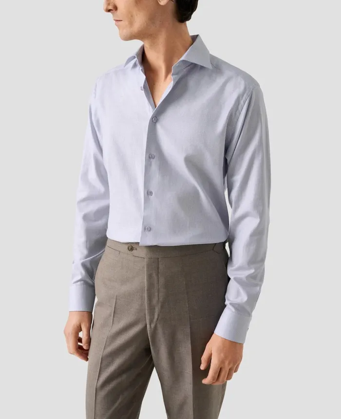Men Semi Solid Dobby Shirt Pink Eton Dress Shirts