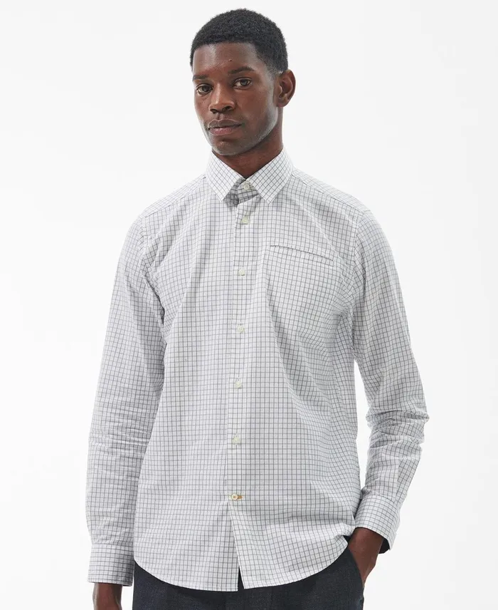 Men Shirts Barbour Bathill Tailored Shirt Classic White