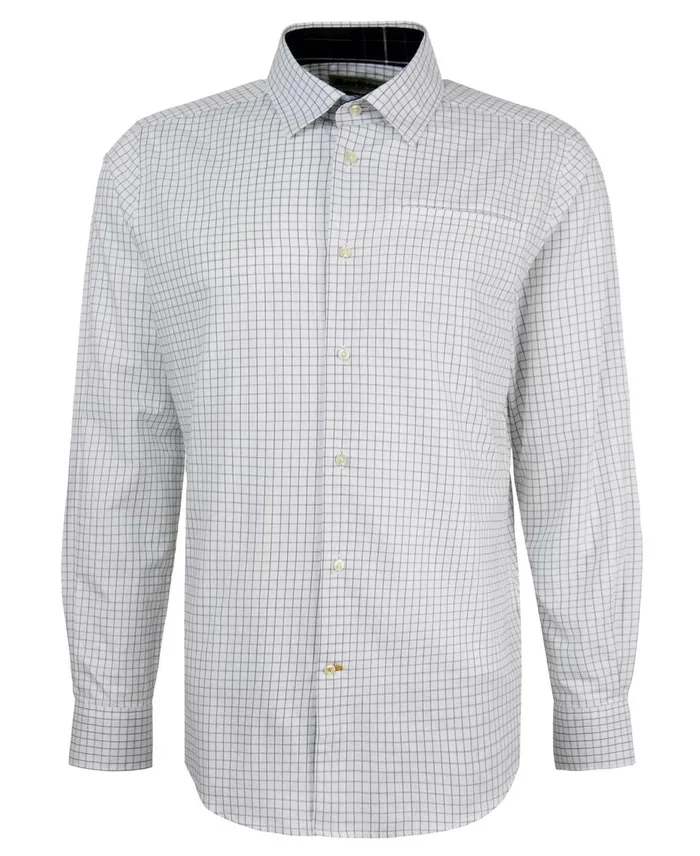 Men Shirts Barbour Bathill Tailored Shirt Classic White Men Shirts Barbour Bathill Tailored Shirt Classic White