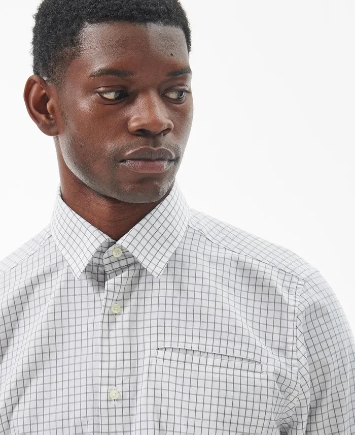 Men Shirts Barbour Bathill Tailored Shirt Classic White Men Shirts Barbour Bathill Tailored Shirt Classic White