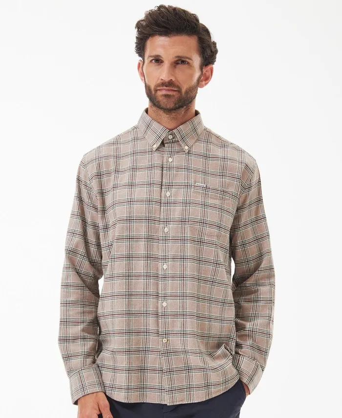 Men Shirts Barbour Bowburn Regular Shirt Stone Marl