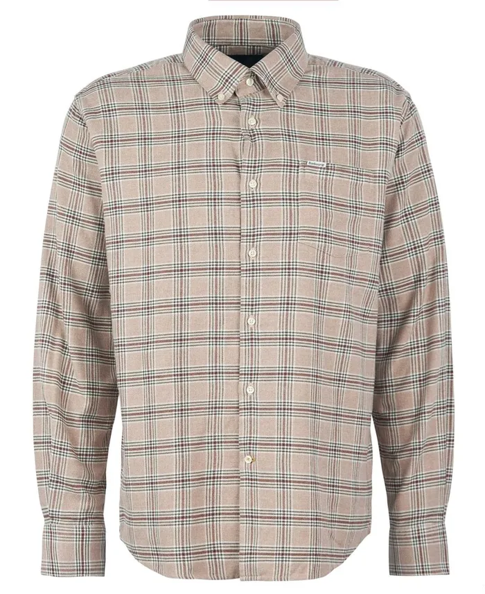 Men Shirts Barbour Bowburn Regular Shirt Stone Marl