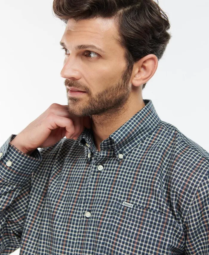 Men Shirts Barbour Henderson Thermo Weave Shirt Olive