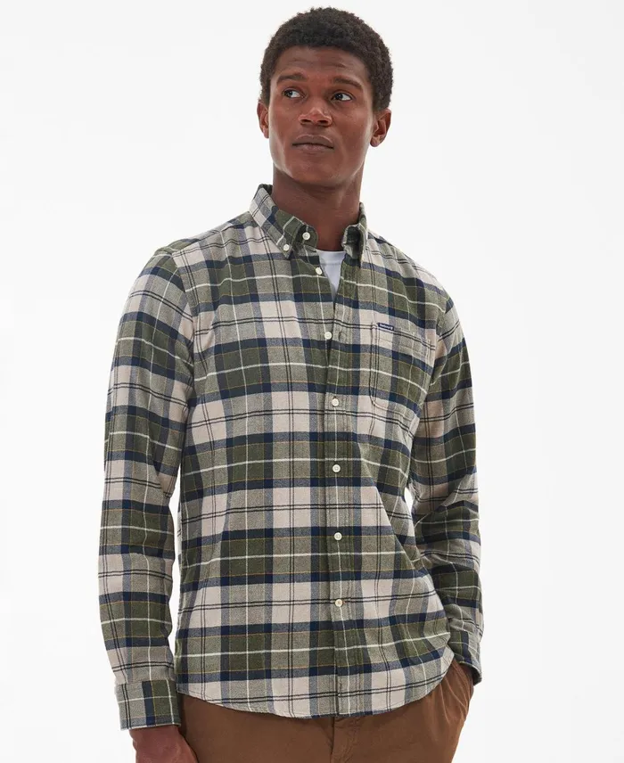 Men Shirts Barbour Kyeloch Tailored Shirt Classic Black Slate
