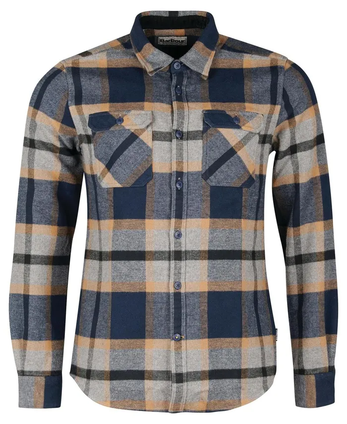 Men Shirts Barbour Rhobell Tailored Shirt Classic Black Men Shirts Barbour Rhobell Tailored Shirt Classic Black