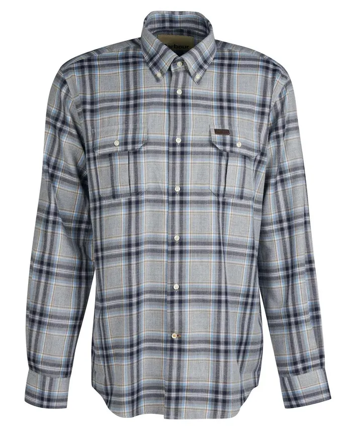 Men Shirts Barbour Singsby Thermo Weave Shirt Navy Men Shirts Barbour Singsby Thermo Weave Shirt Navy