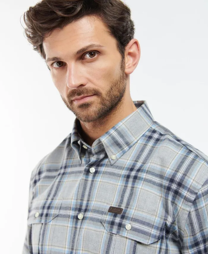 Men Shirts Barbour Singsby Thermo Weave Shirt Navy Men Shirts Barbour Singsby Thermo Weave Shirt Navy