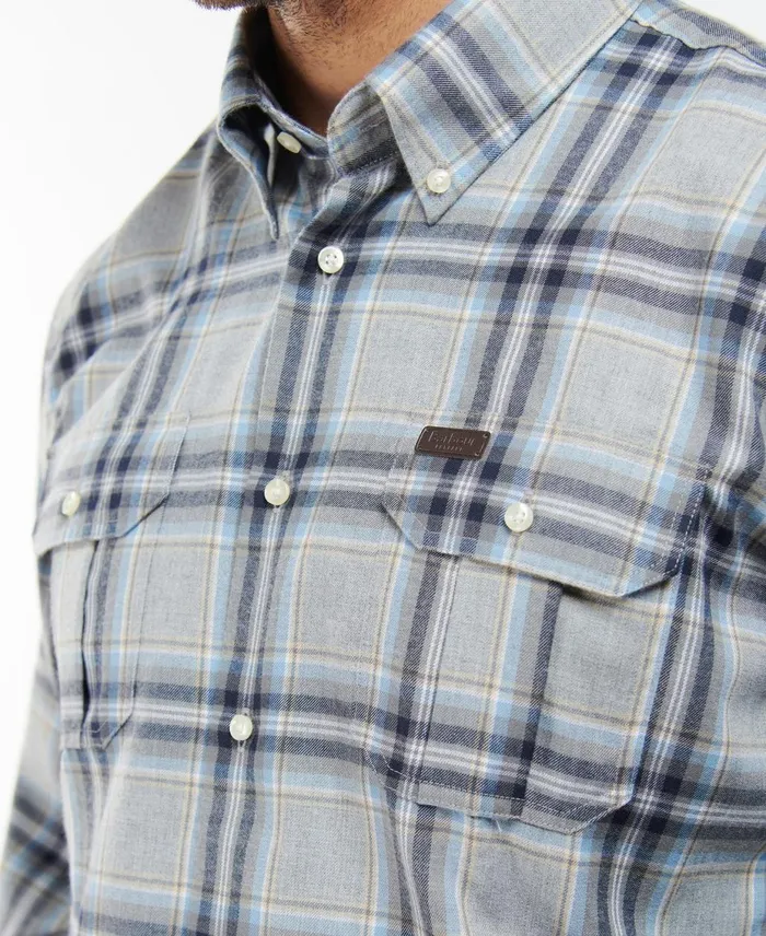 Men Shirts Barbour Singsby Thermo Weave Shirt Navy Men Shirts Barbour Singsby Thermo Weave Shirt Navy