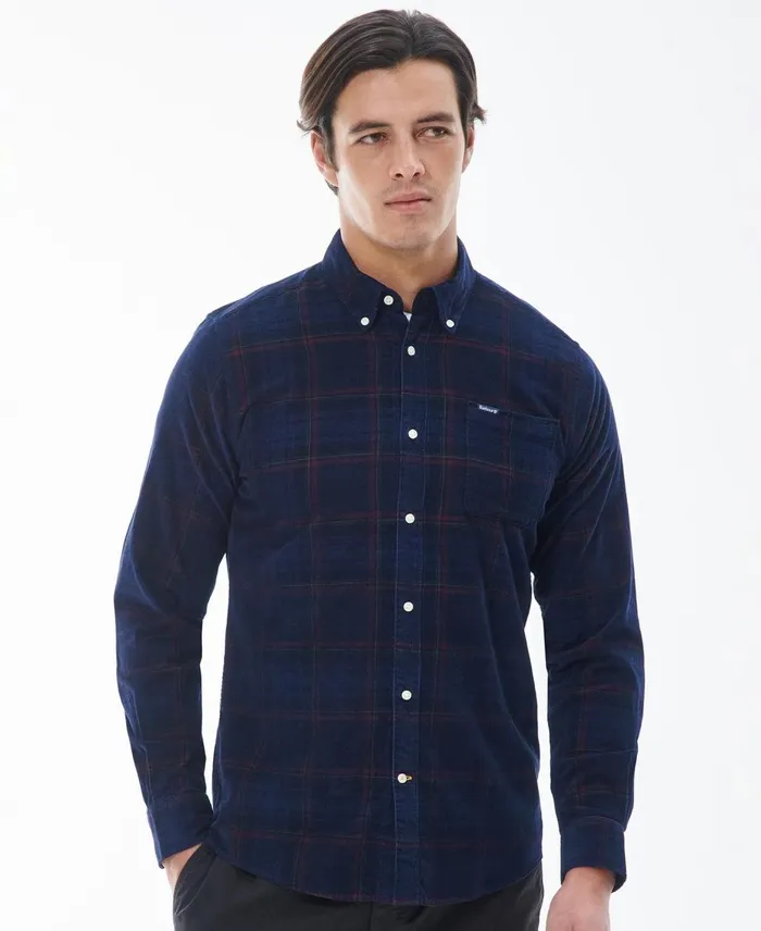 Men Shirts Barbour Southfield Tailored Shirt Grey Marl