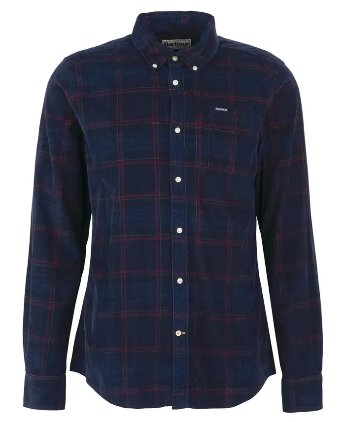 Men Shirts Barbour Southfield Tailored Shirt Grey Marl