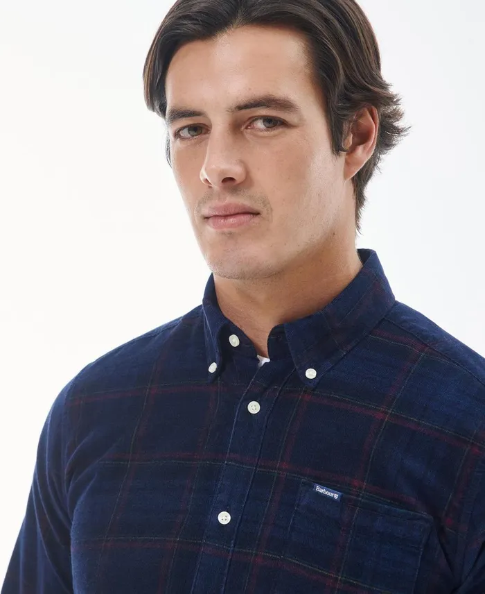 Men Shirts Barbour Southfield Tailored Shirt Grey Marl