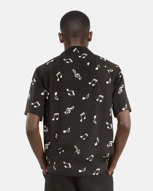 Men Shirts The Kooples ShortSleeved Music Print Shirt Black White