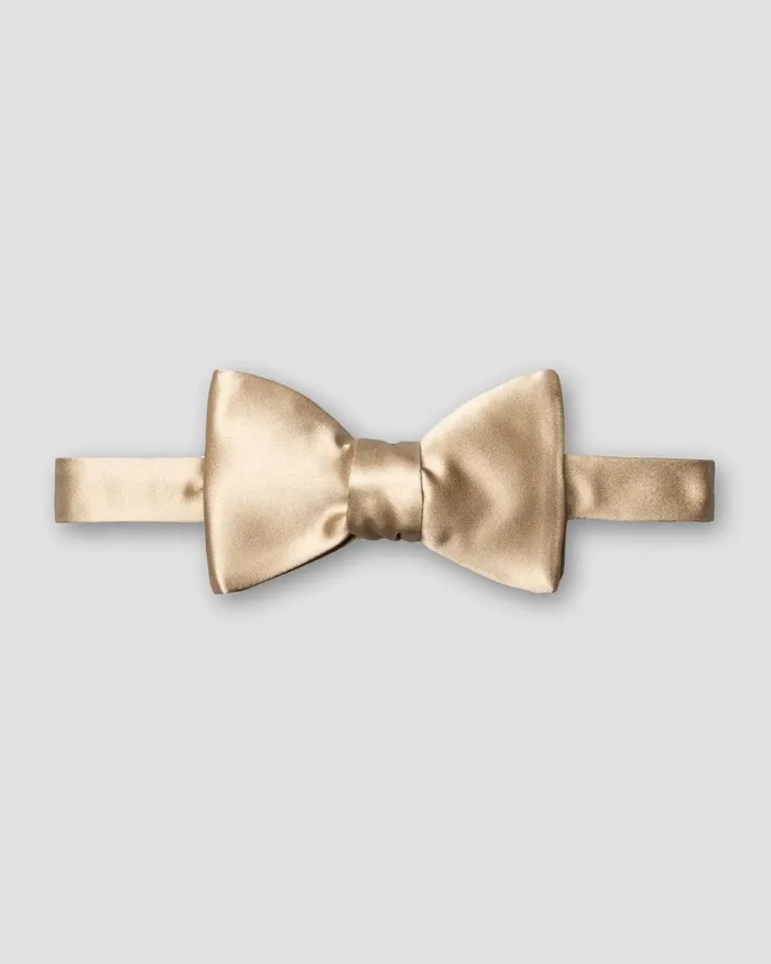 Men Silk Satin Bow Tie 8211 Self Tied Brown Eton Bow Ties