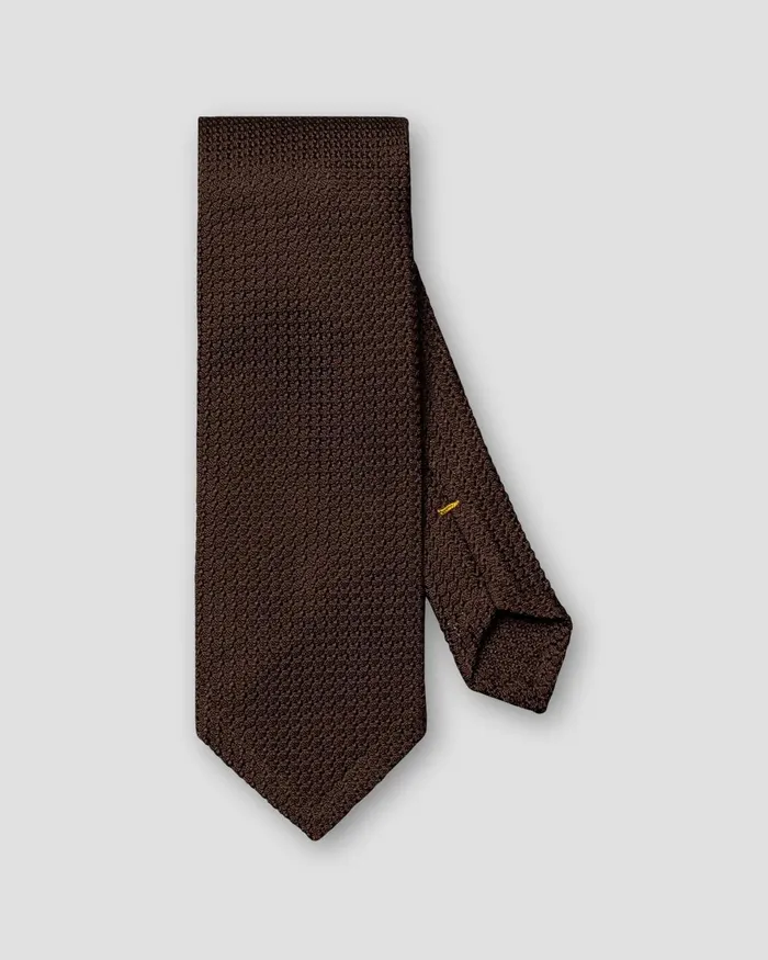 Men Solid Grenadine Tie Brown Eton Ties Men Solid Grenadine Tie Brown Eton Ties