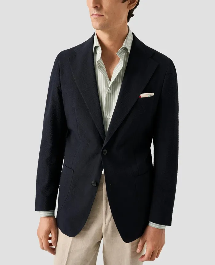 Men Striped Cotton Silk Shirt Green Eton Casual Shirts Men Striped Cotton Silk Shirt Green Eton Casual Shirts
