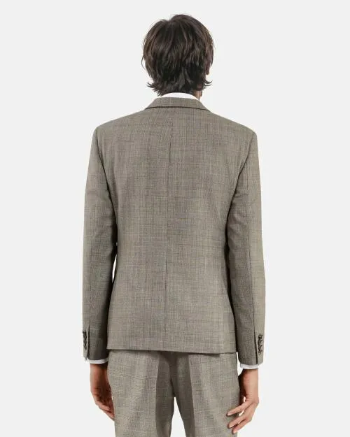 Men Suits The Kooples Beige Prince Of Wales Wool Suit Jacket Beige Melange
