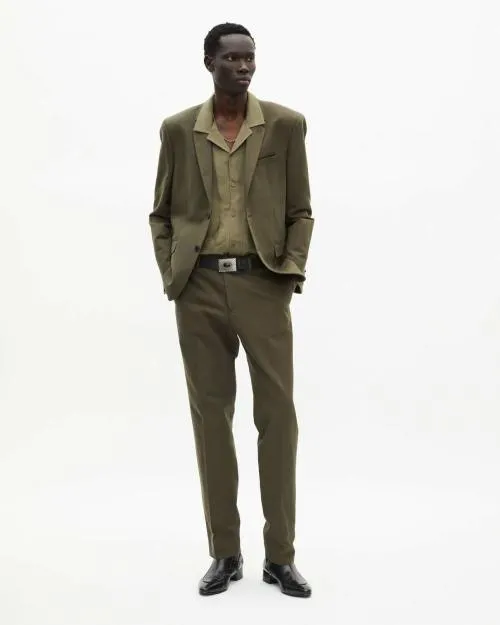 Men Suits The Kooples Khaki Cotton And Linen Suit Jacket Kaki