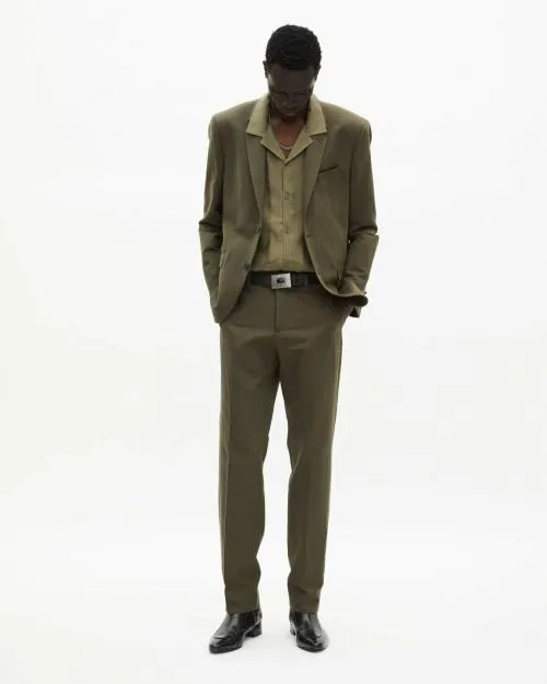 Men Suits The Kooples Khaki Cotton And Linen Suit Jacket Kaki