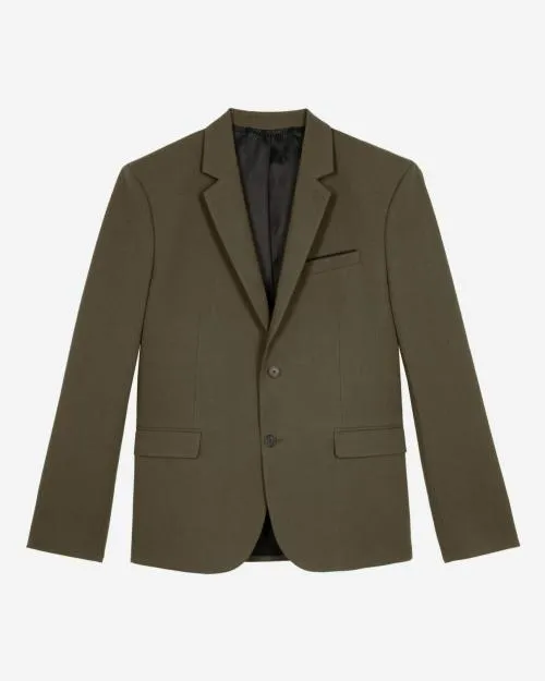 Men Suits The Kooples Khaki Cotton And Linen Suit Jacket Kaki