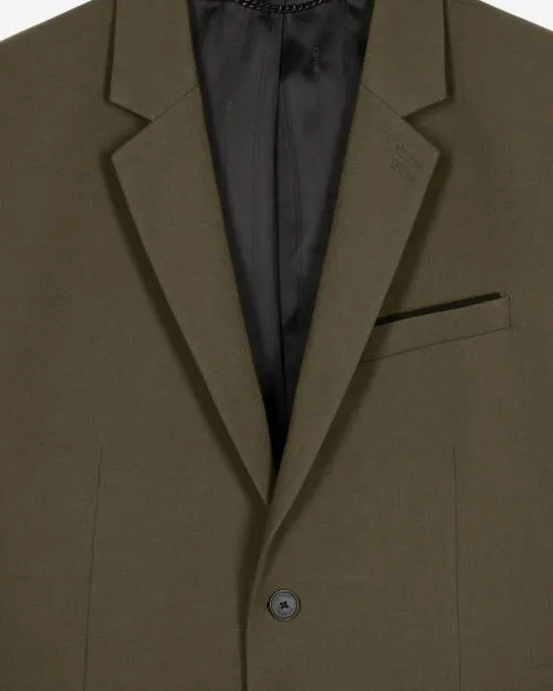 Men Suits The Kooples Khaki Cotton And Linen Suit Jacket Kaki
