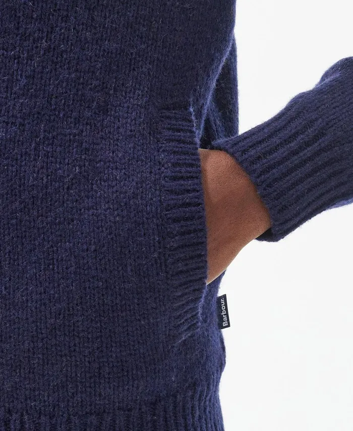 Men Sweaters Barbour Calder Zip Through Jumper Olive Tweed