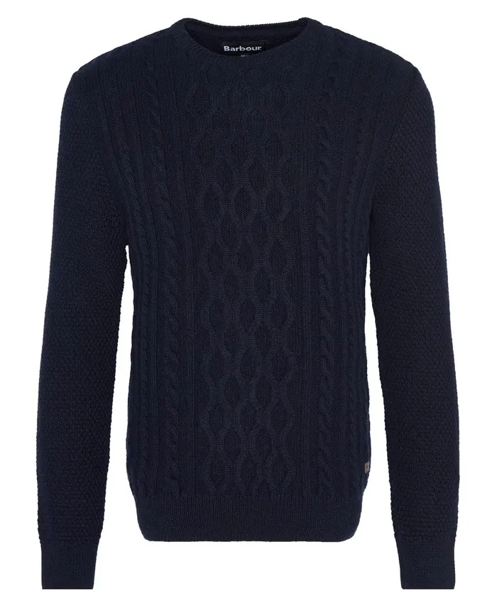 Men Sweaters Barbour Essential Chunky Cable Jumper Classic Navy Men Sweaters Barbour Essential Chunky Cable Jumper Classic Navy