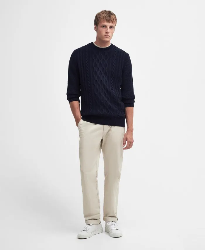 Men Sweaters Barbour Essential Chunky Cable Jumper Classic Navy Men Sweaters Barbour Essential Chunky Cable Jumper Classic Navy