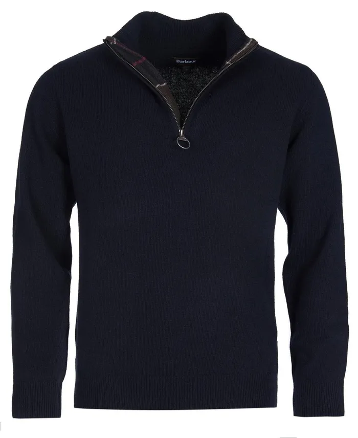 Men Sweaters Barbour Holden Half Zip Sweater Military Marl
