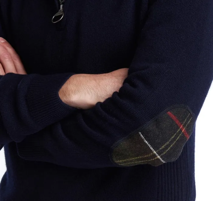 Men Sweaters Barbour Holden Half Zip Sweater Military Marl