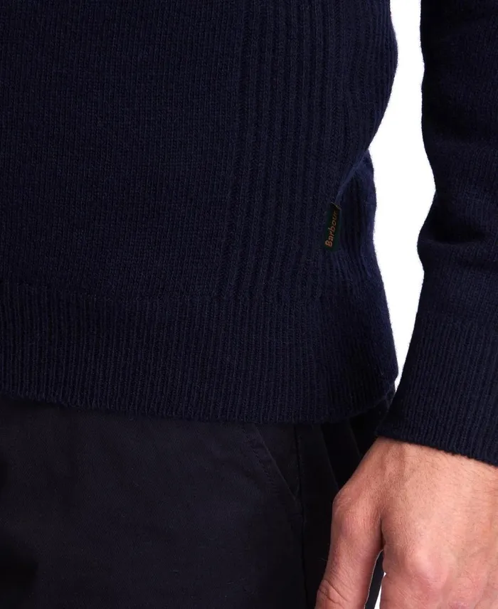 Men Sweaters Barbour Holden Half Zip Sweater Military Marl