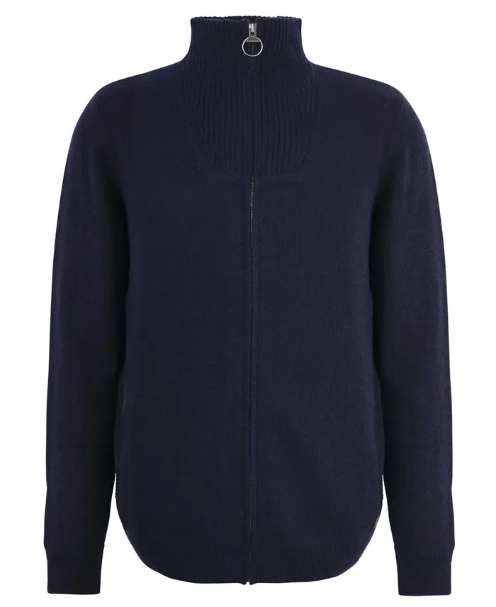 Men Sweaters Barbour Nelson Essential FullZip Jumper Seaweed