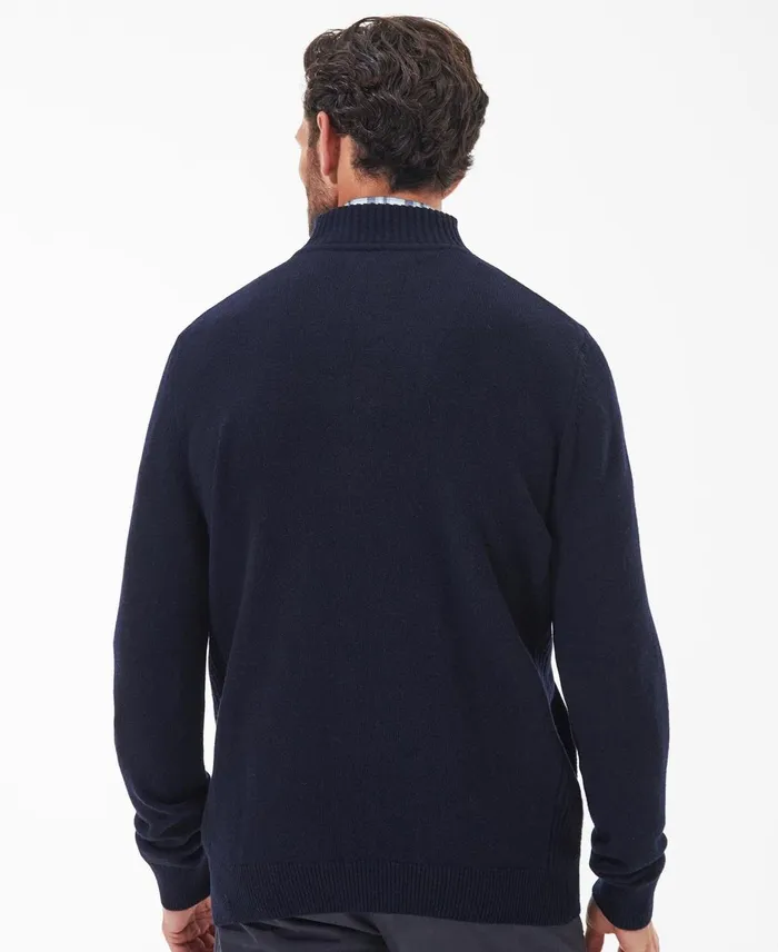 Men Sweaters Barbour Nelson Essential FullZip Jumper Seaweed