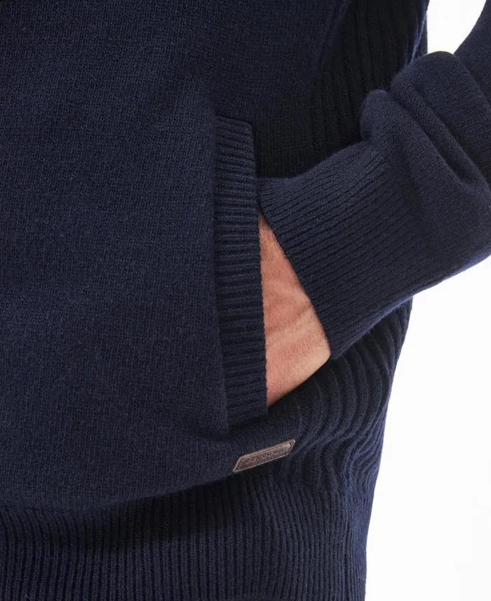 Men Sweaters Barbour Nelson Essential FullZip Jumper Seaweed