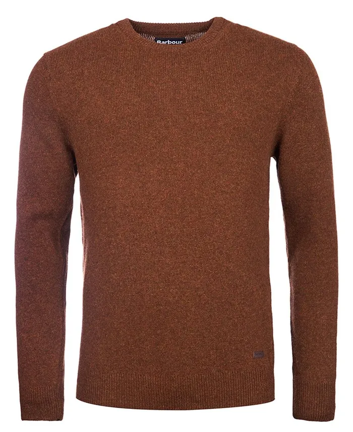 Men Sweaters Barbour Patch Crew Neck Sweater Charcoal